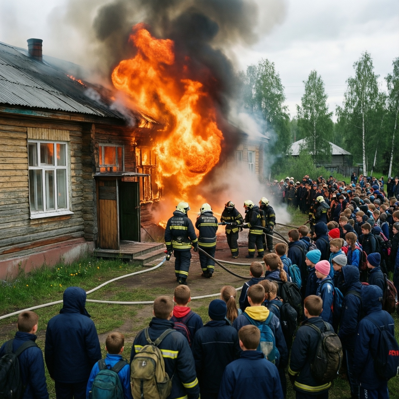 Пожар в школе села Струговка в Приморье: детей эвакуировали